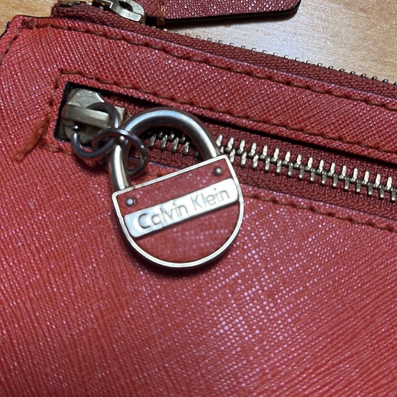 SALE Orange Calvin Klein Wristlet - Picture 3 of 7